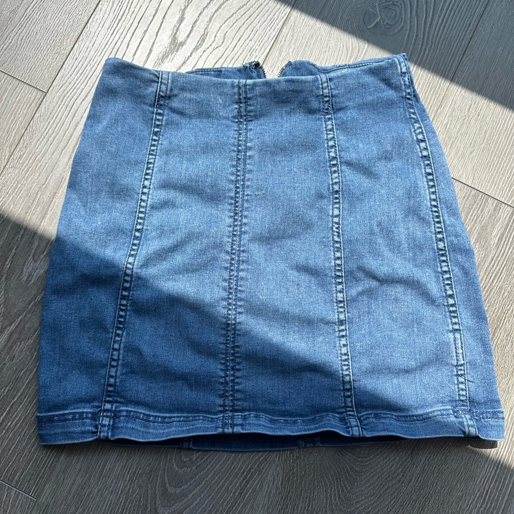 Free People Denim Blue Skirt